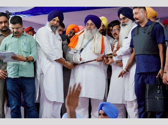 Sukhbir Badal targets AAP, Congress and Waris Punjab De at ‘Punjab Bachao’ Rally in Malout, his first rally after assassination bid