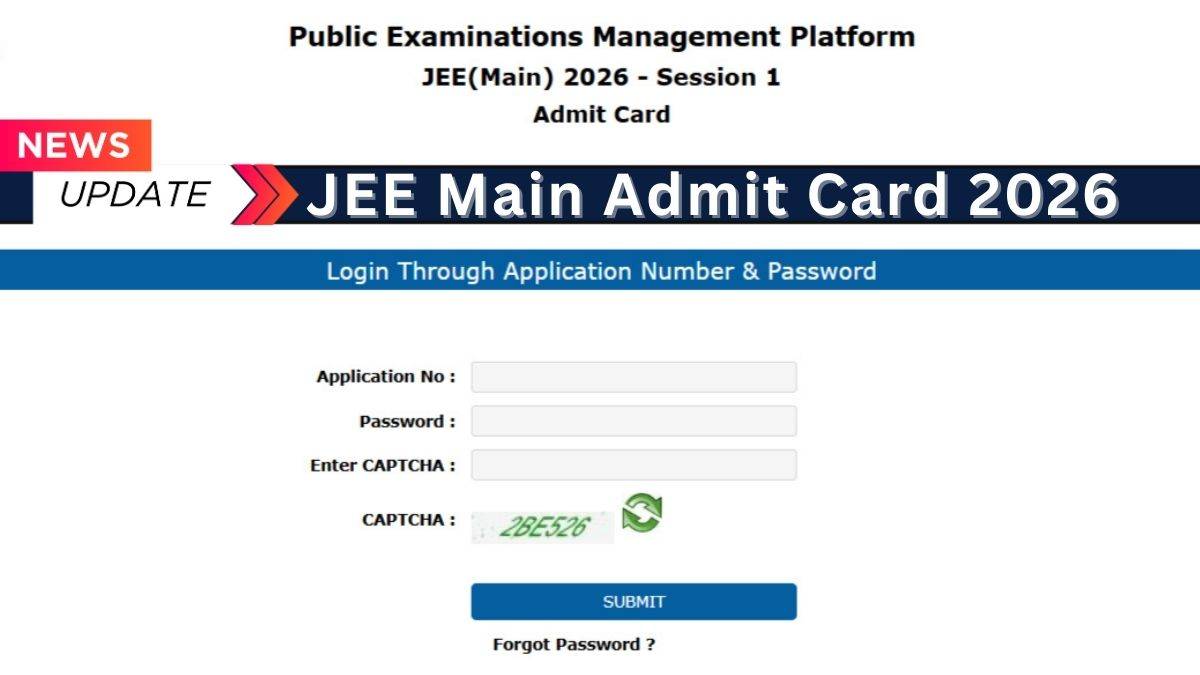 JEE Main 2026 Admit Card LIVE: Download Link Shortly for Session 1 Hall Ticket @ jeemain.nta.nic.in