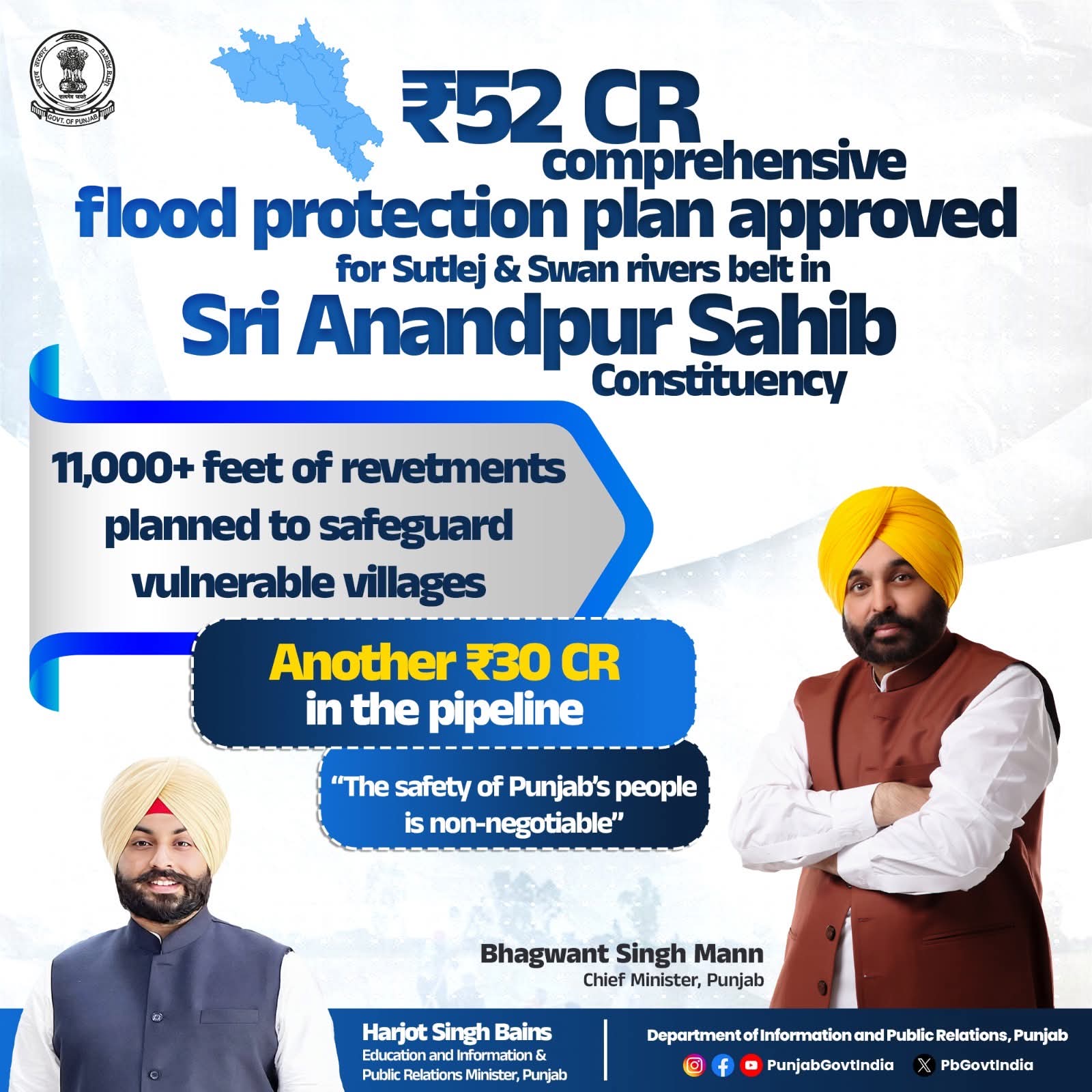₹52 Crore Shield for Sri Anandpur Sahib: Harjot Singh Bains Unveils Major Flood Protection Plan