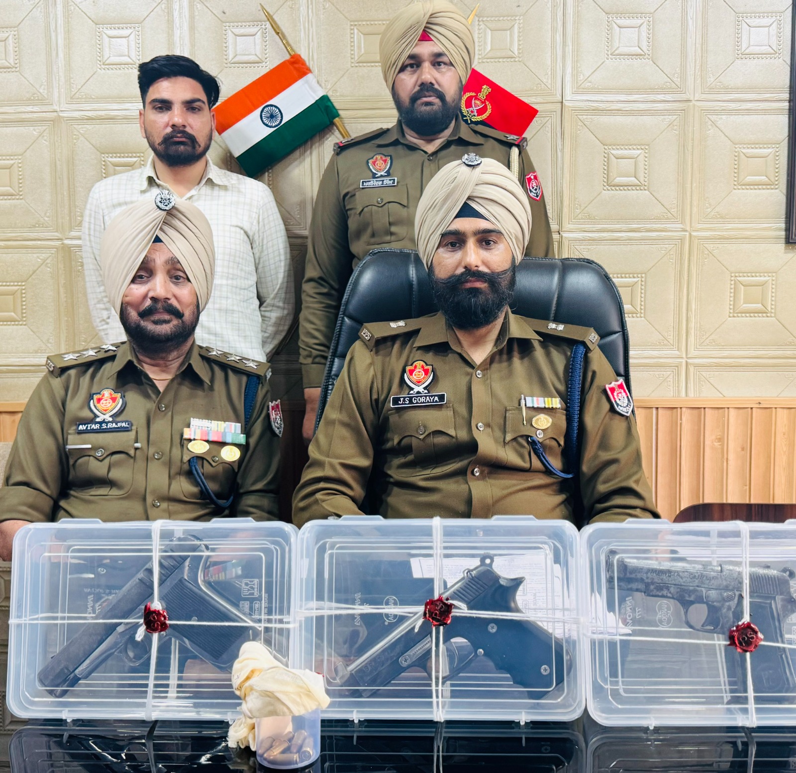 Major Crackdown on Illegal Arms: Faridkot Police Arrest Bambiha Gang Associate with 3 Weapons